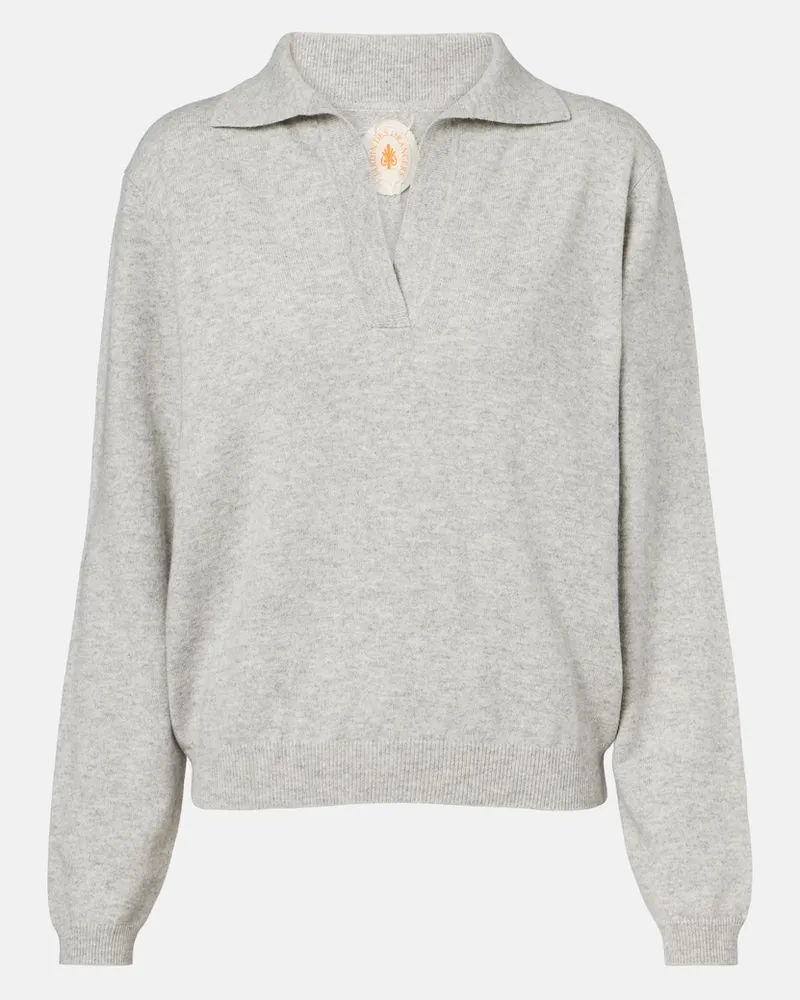 Jardin des Orangers Pullover polo in cotone e cashmere Grigio