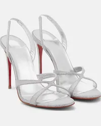 Christian Louboutin Sandali slingback Emilie in pelle Argento