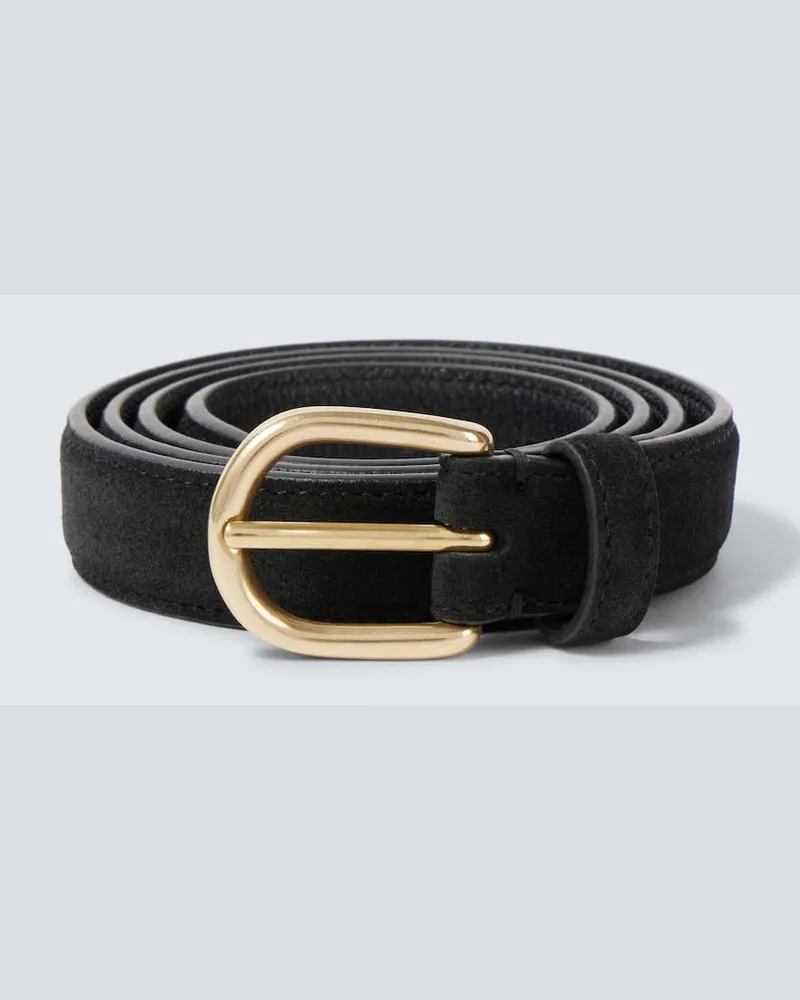SAMAN AMEL Cintura Cardon in suede Nero