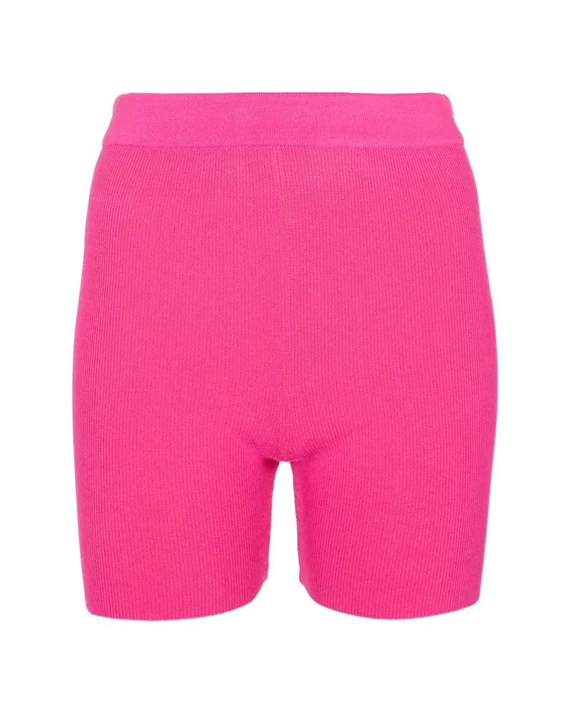 Jacquemus Shorts Arancia in maglia a coste Rosa
