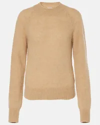 Dries van Noten Pullover in misto lana e alpaca Beige