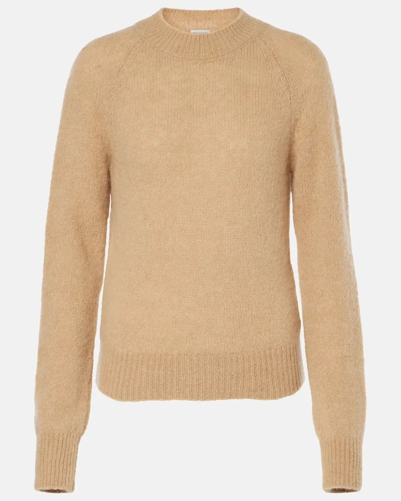 Dries van Noten Pullover in misto lana e alpaca Beige