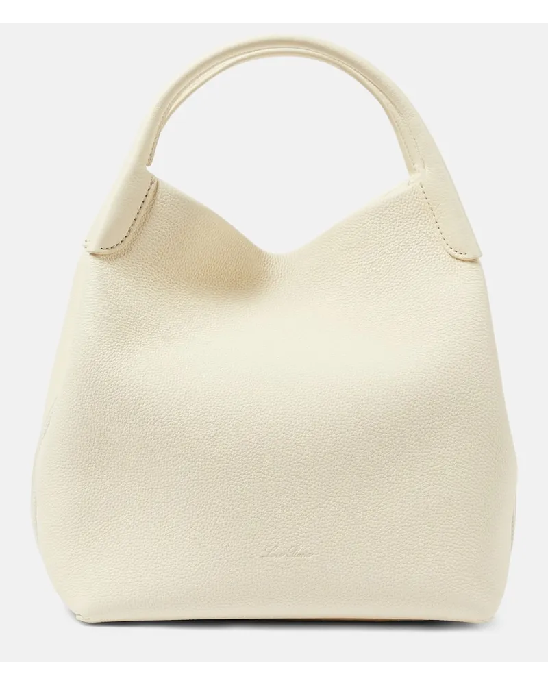 Loro Piana Borsa Bale Large in pelle Bianco