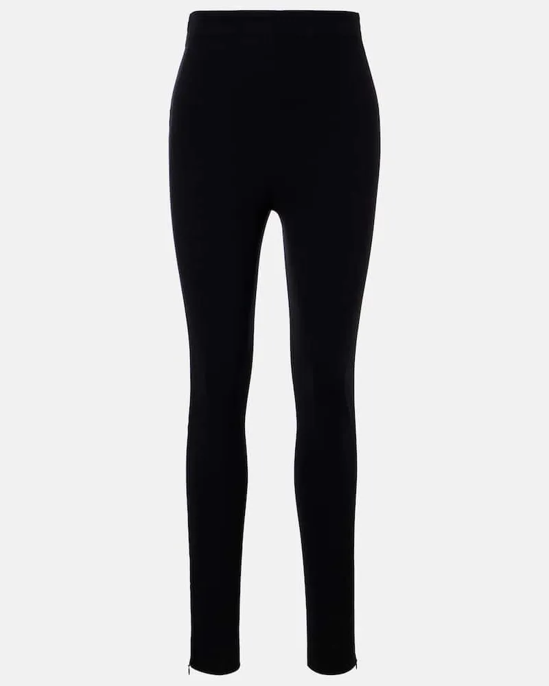 Jil Sander Pantaloni skinny a vita alta Nero