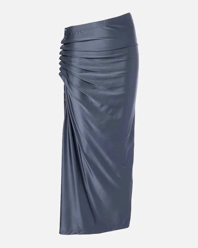 Paco Rabanne Gonna midi in jersey Nero