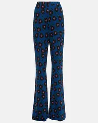 Diane von Furstenberg Pantaloni flared Brooklyn a vita alta Blu