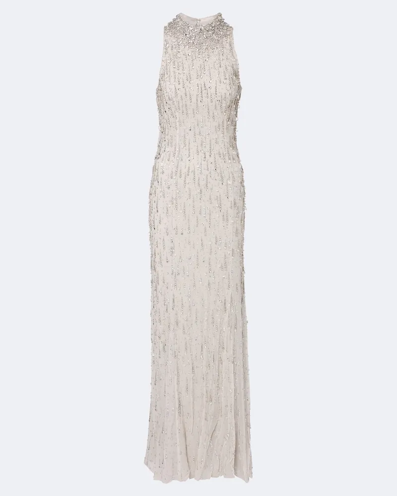 Jenny Packham Abito lungo Santa Fe Bianco