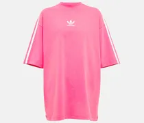 Balenciaga x adidas - T-shirt in cotone con logo Rosa