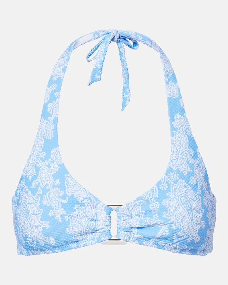 Heidi Klein Top bikini con scollo allâamericana Blu