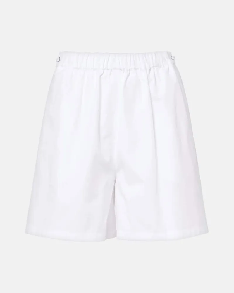 Max Mara Shorts Antiope in cotone a vita alta Bianco