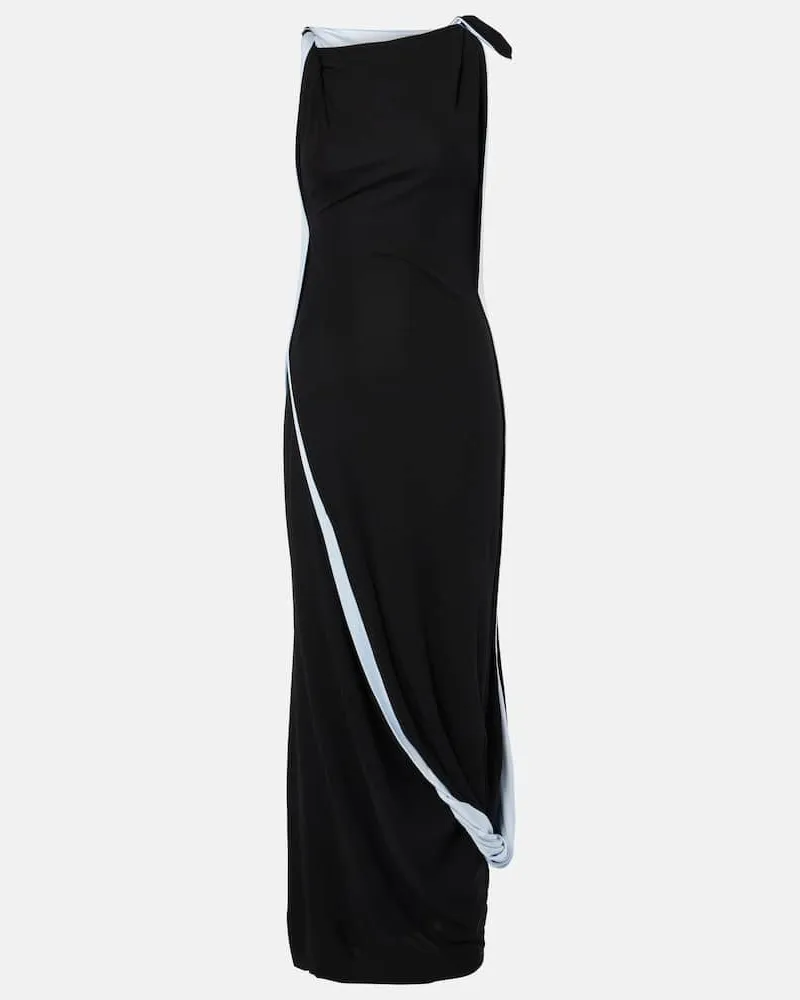 Victoria Beckham Abito midi in jersey Nero