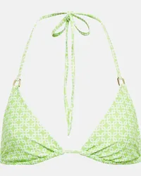 Melissa Odabash Top bikini a triangolo Key West Verde