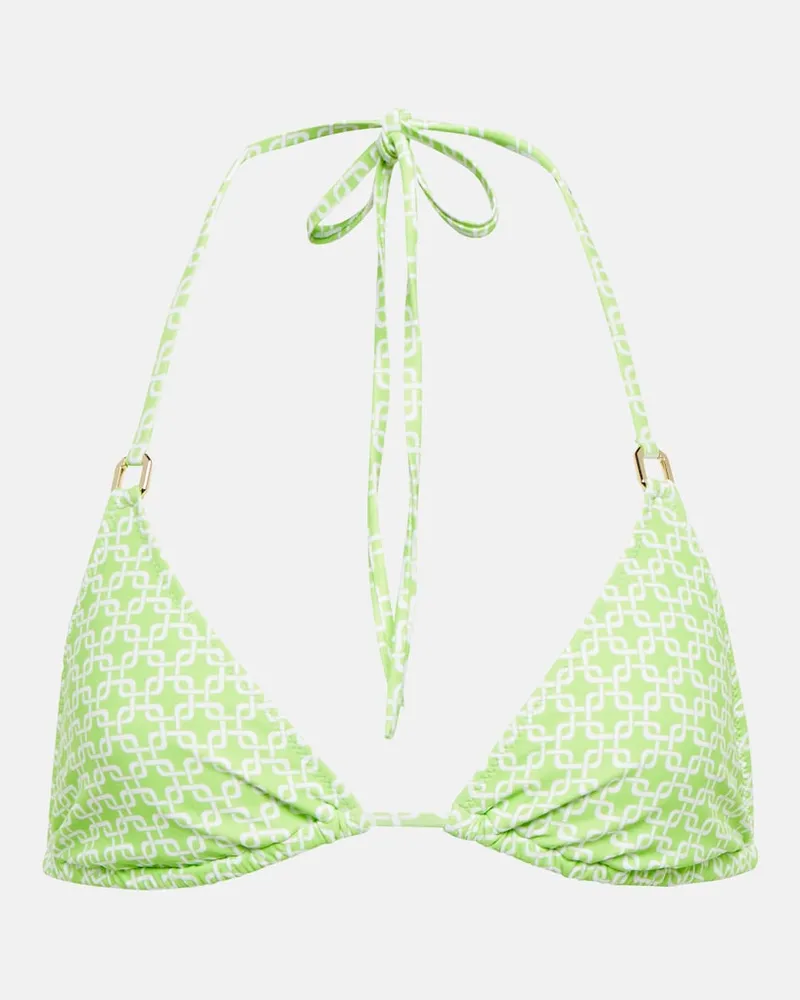 Melissa Odabash Top bikini a triangolo Key West Verde