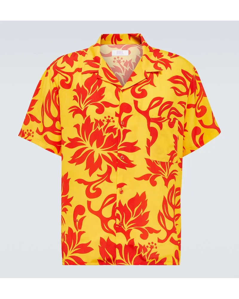 ERL Camicia con stampa Rosso