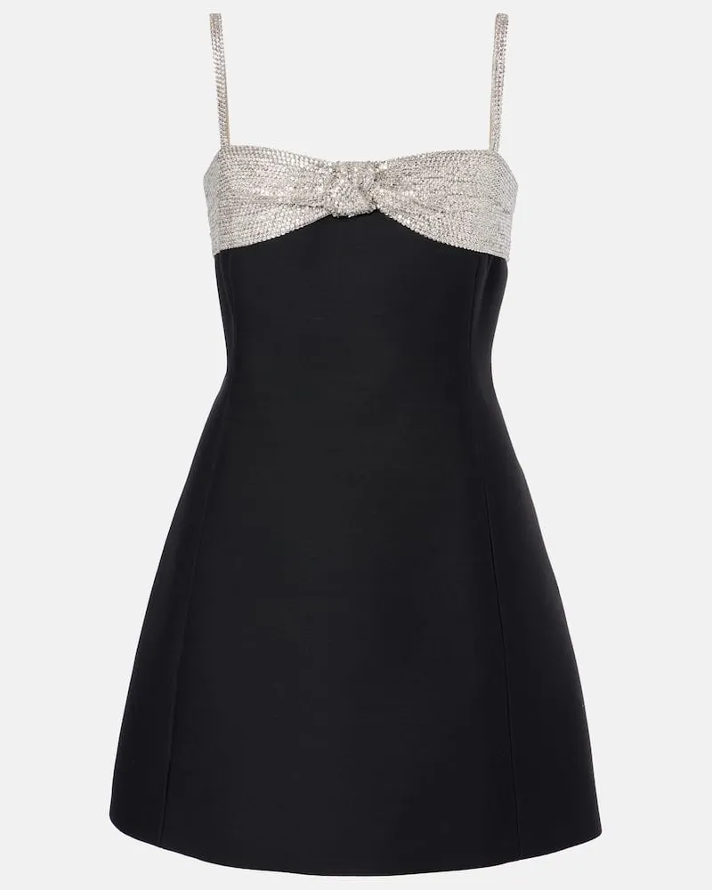 Valentino Garavani Abito corto in Crepe Couture con paillettes Nero