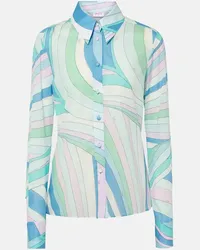 Emilio Pucci Camicia Iride in cotone Multicolore