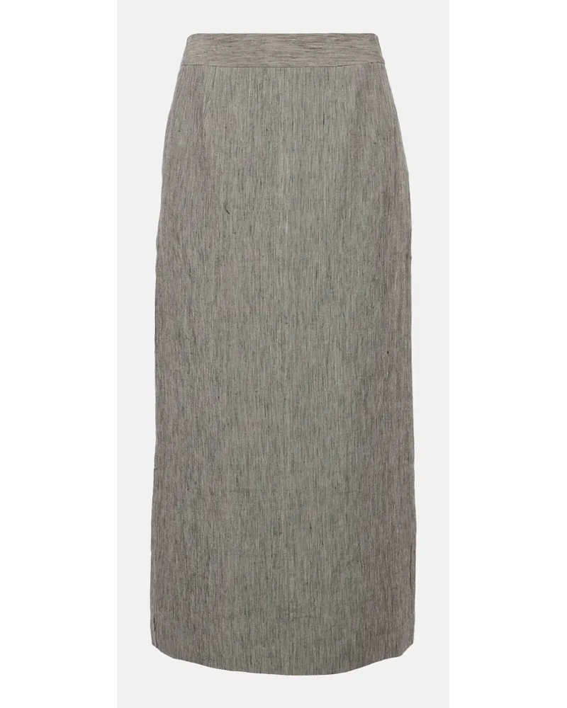 TOVE Gonna lunga Romilie in lino Grigio