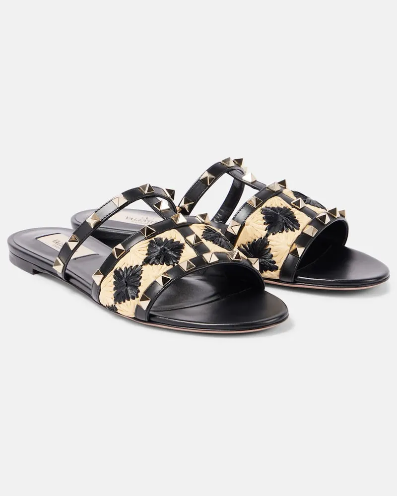 Valentino Garavani Sandali Rockstud in pelle Nero