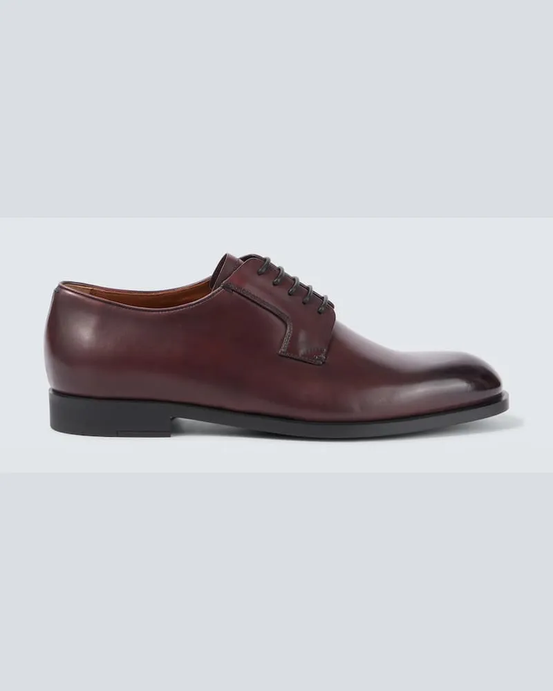 Ermenegildo Zegna Stringate Derby in pelle Borgogna