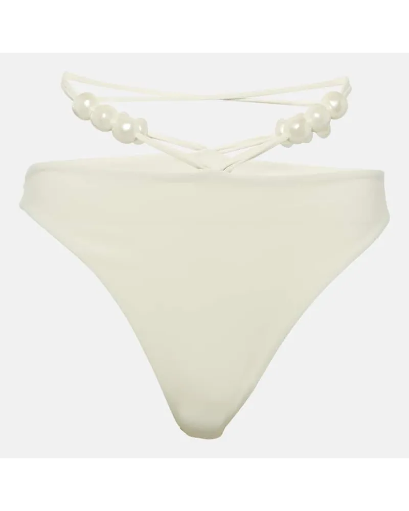 Magda Butrym Slip bikini con perline Neutro