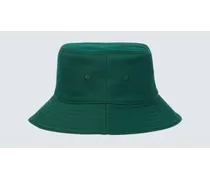 Burberry Cappello da pescatore reversibile in twill Burberry Check Verde