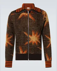 Dries van Noten Cardigan in misto lana con stampa Multicolore