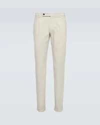 Thom Sweeney Pantaloni chino in cotone Beige