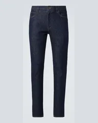 Loro Piana Jeans slim Quarona a vita media Blu