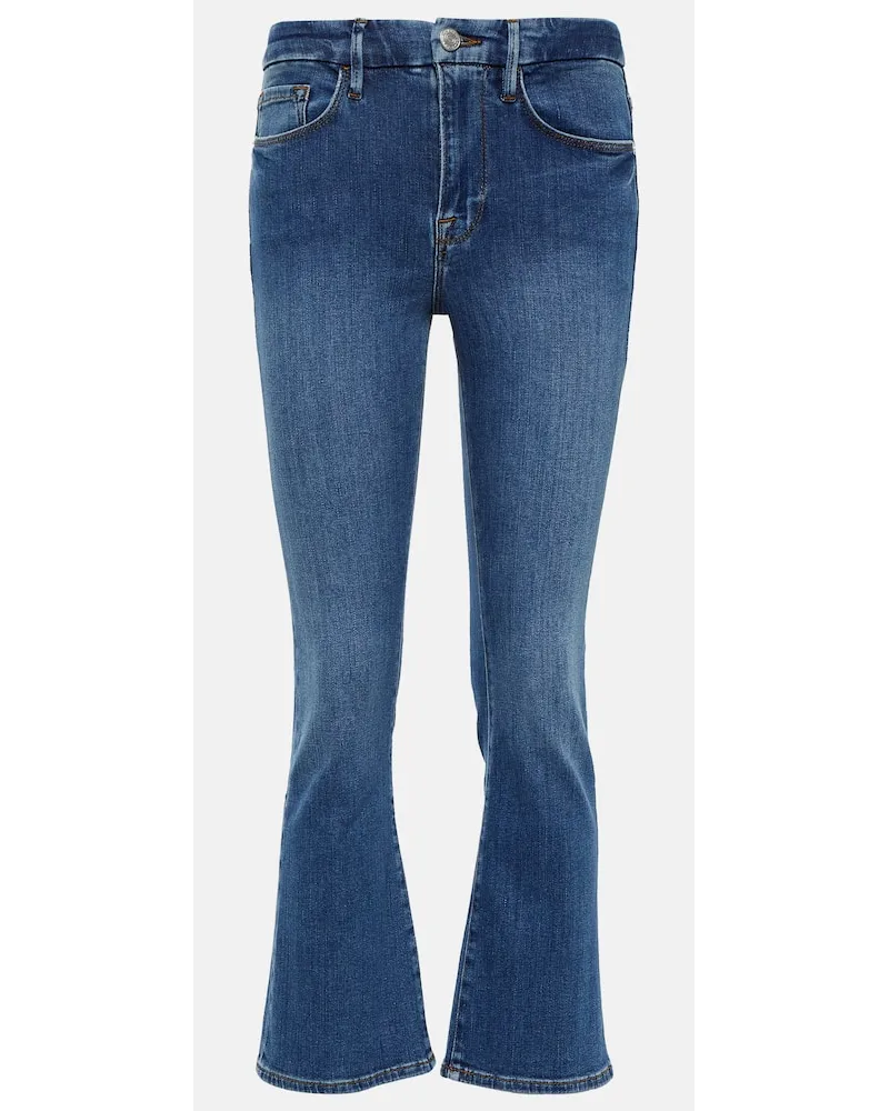 Frame Denim Jeans bootcut Le Crop Mini a vita media Blu