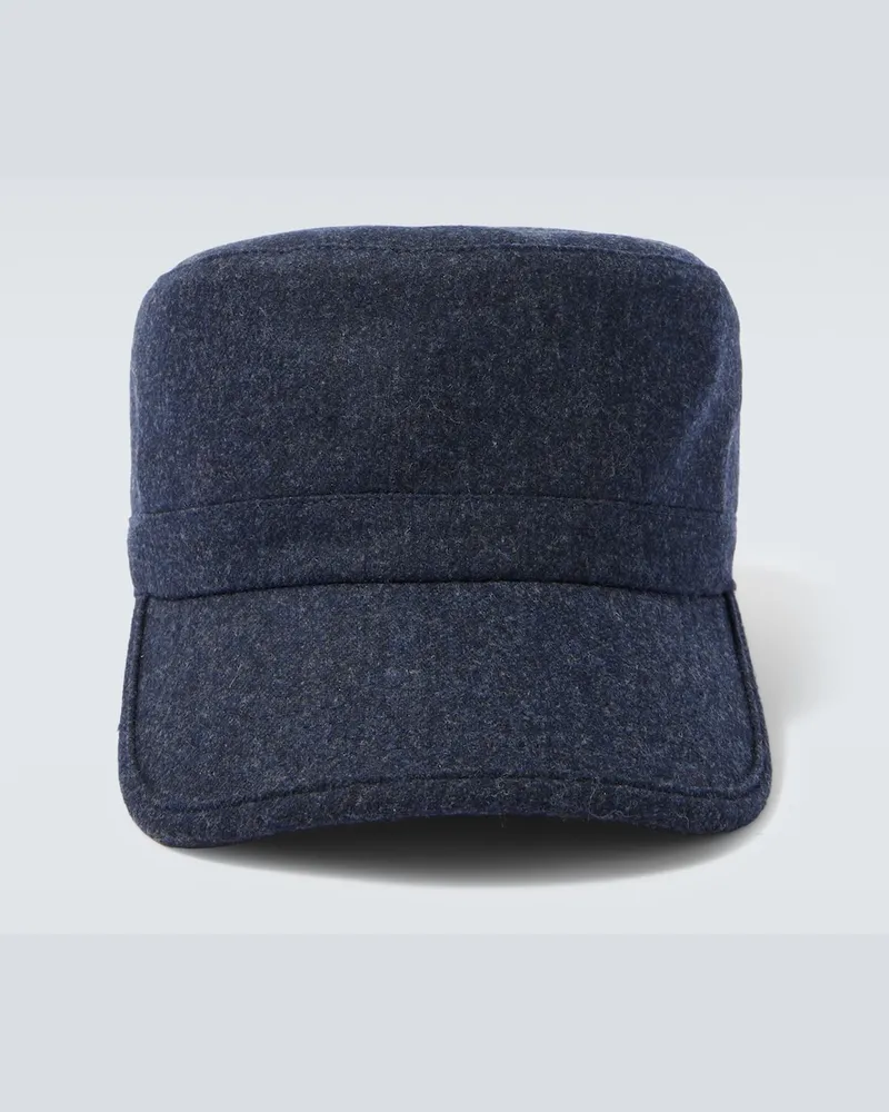 Brunello Cucinelli Coppola in lana Blu