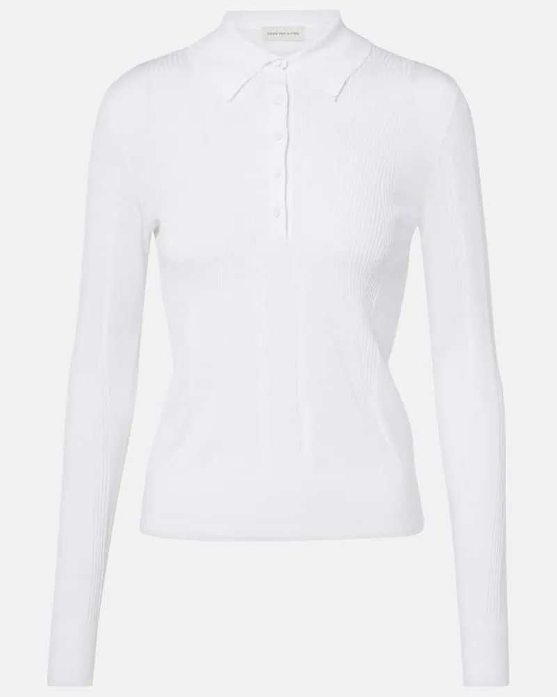 Dries van Noten Polo Touria in cotone Bianco