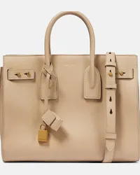 Saint Laurent Borsa Sac De Jour Small in pelle Beige