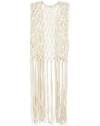 Nanushka Gilet Thuza in macramé Bianco