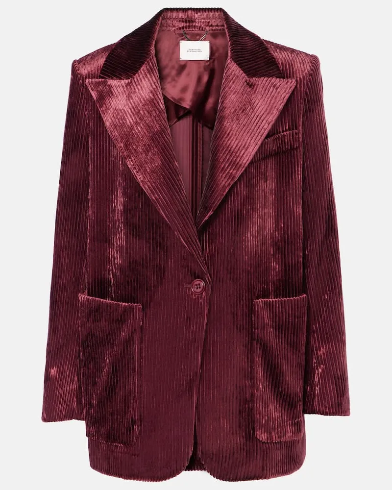 Dorothee Schumacher Blazer oversize in velluto a coste Borgogna