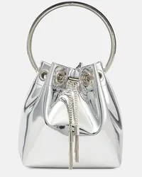 Jimmy Choo Secchiello Bon Bon in similpelle Argento