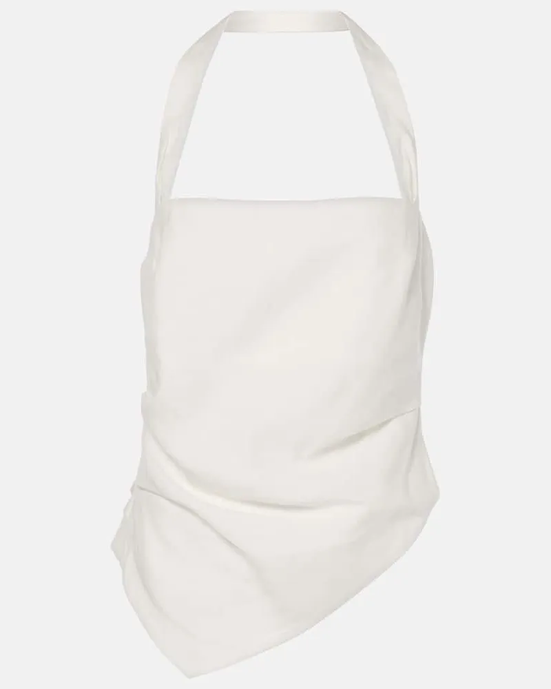 SIR Top Dorian in misto lino Bianco
