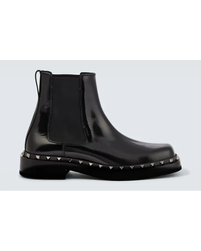 Valentino Garavani Stivaletti Rockstud in pelle Nero