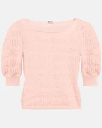 Miu Miu Top in misto mohair Arancione