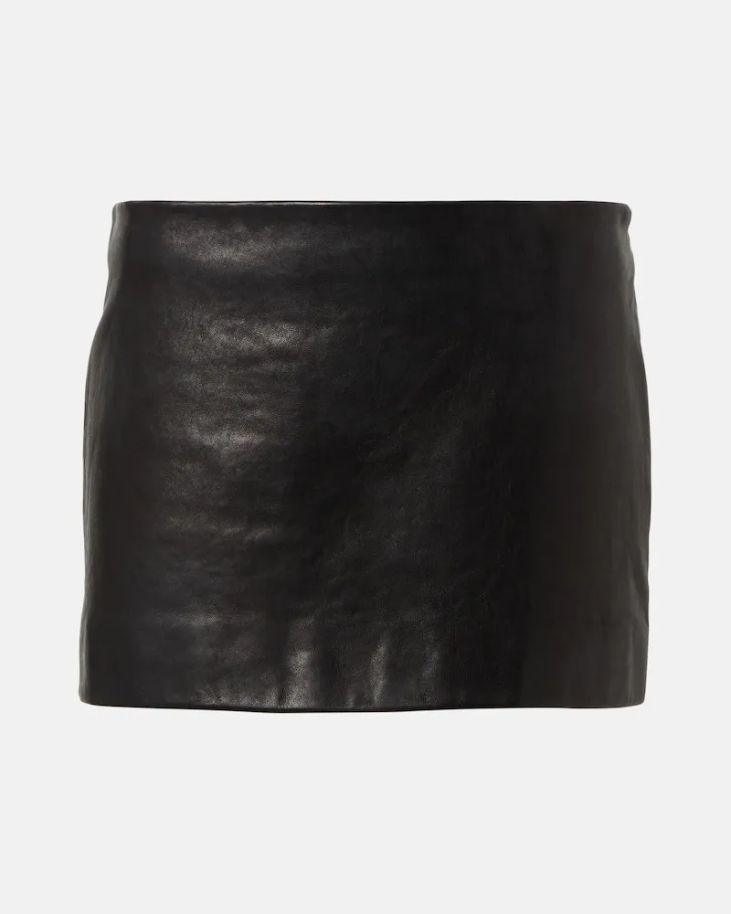 KHAITE Minigonna Jett in pelle Nero