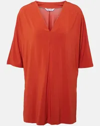 Max Mara Blusa Linfa in crêpe di jersey Marrone