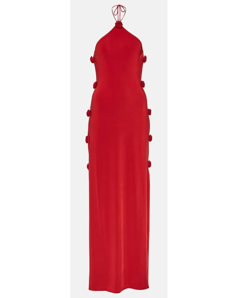 Magda Butrym Abito lungo in jersey con cut-out Rosso