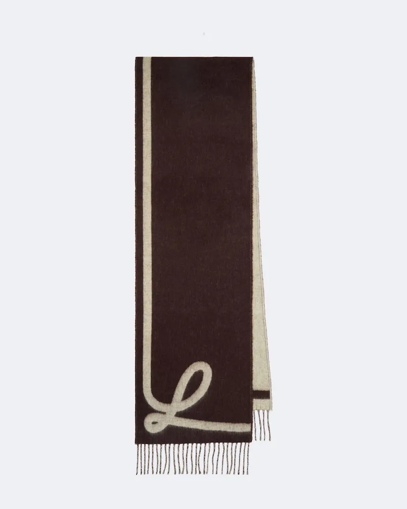 Loewe Sciarpa in lana e cashmere Marrone