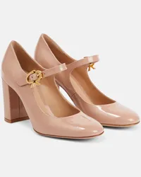 Gianvito Rossi Pumps Mary Ribbon in vernice Rosa