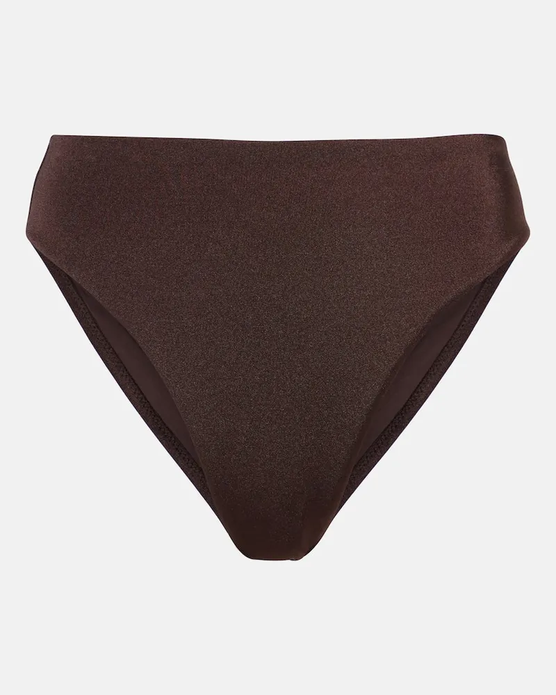 Heidi Klein Slip bikini Coco Palm a vita alta Marrone