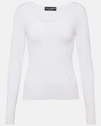 Dolce & Gabbana Pullover in misto seta Bianco