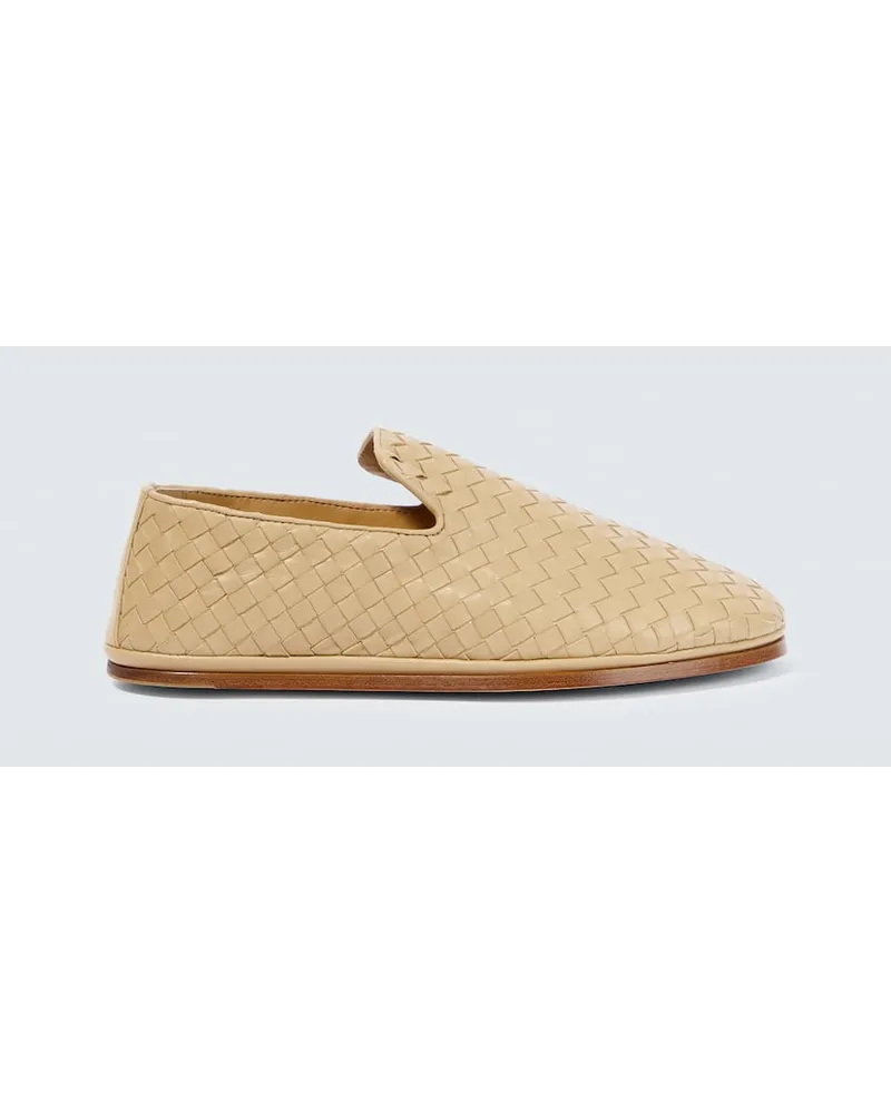 Bottega Veneta Slippers in pelle Intrecciato Beige
