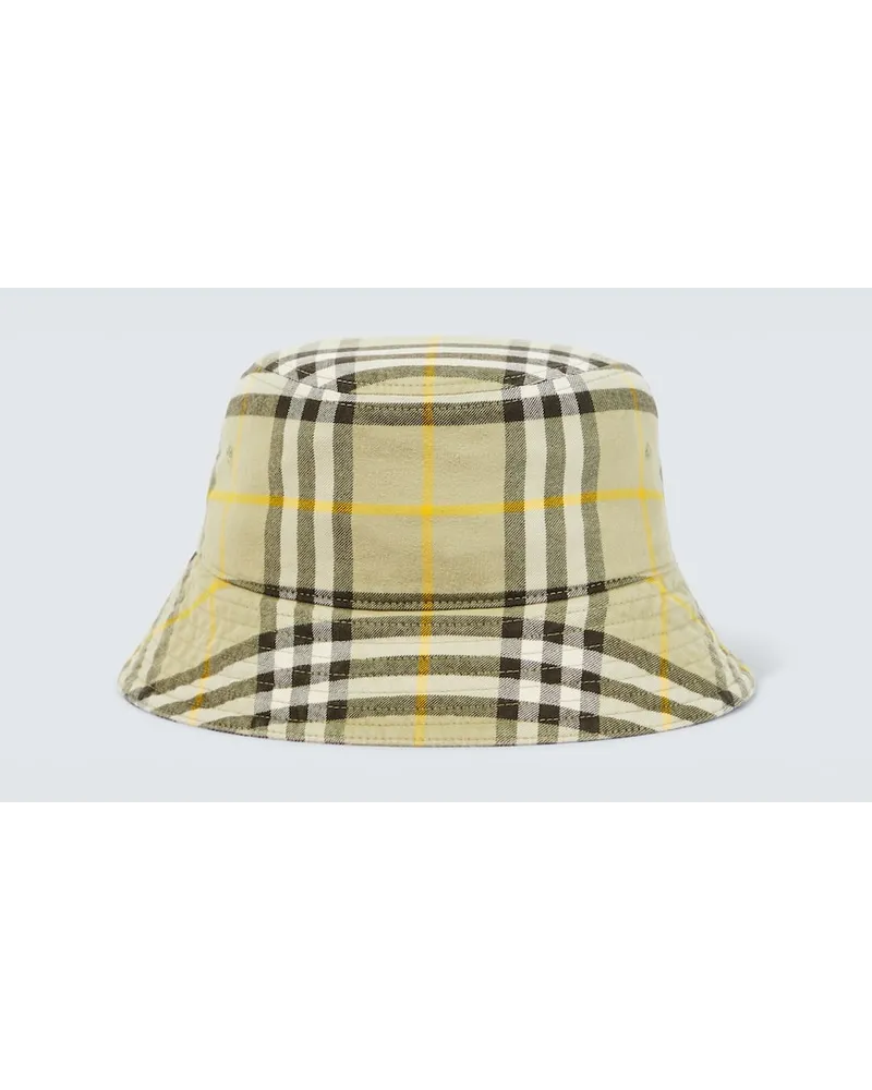Burberry Cappello da pescatore Burberry Check in cotone Beige