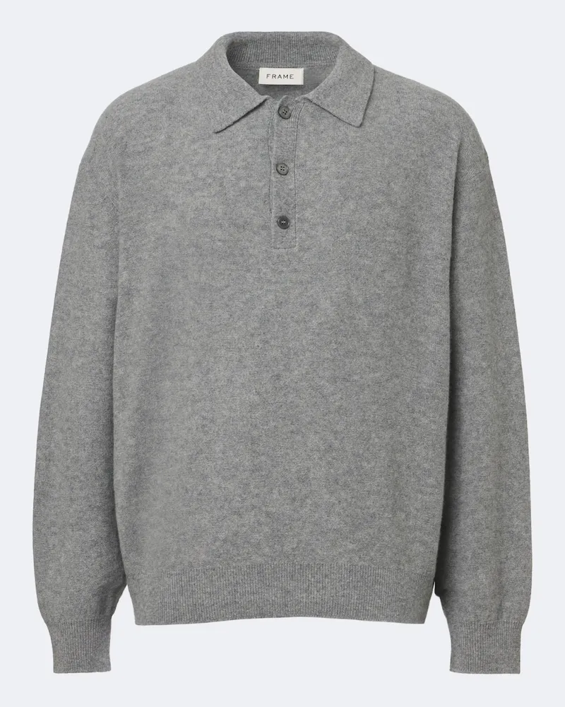 Frame Denim Pullover polo in lana Grigio