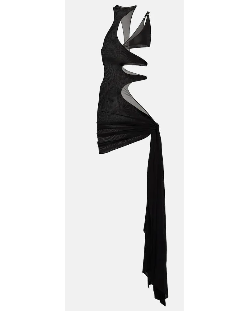 Thierry Mugler Copricostume in crÃªpe con cut-out Nero