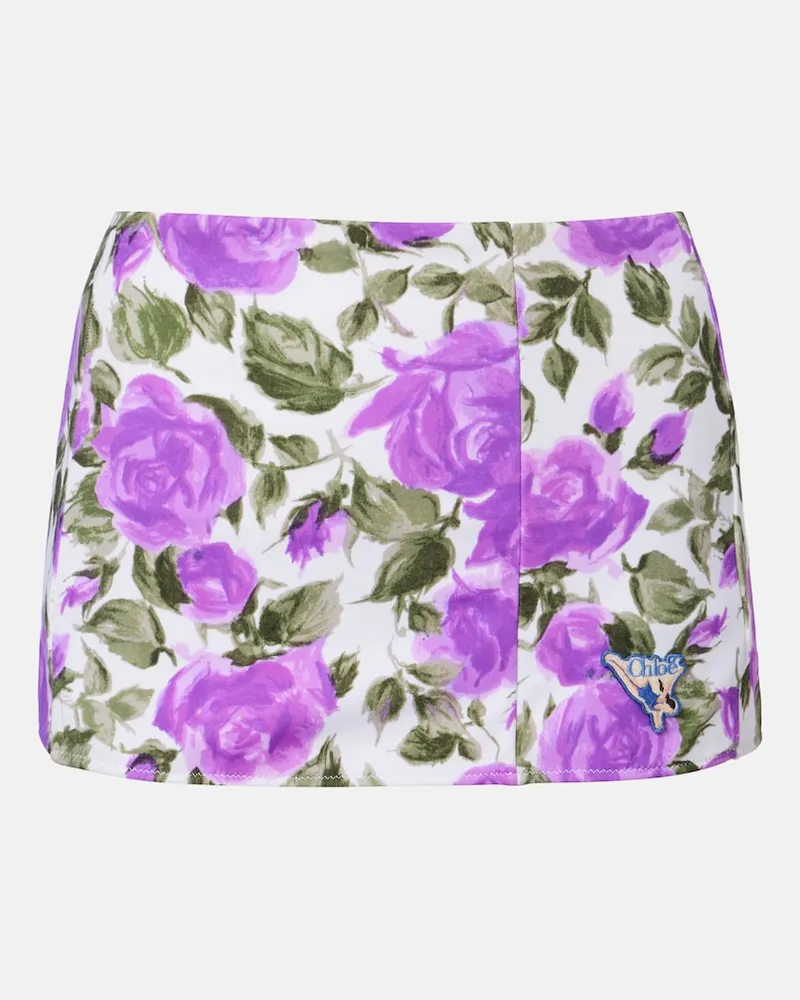 Chloé ChloÃ© Slip bikini con stampa floreale Viola
